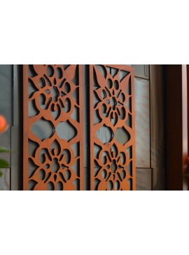 Σετ των 2 Intra απο ξύλο plywood 3mm-4mm πάχος - Διακοσμητικό πρότυπο πάνελ κοπής λέιζερ  Δίασταση 20x20 cm INTRAFABR-92382184