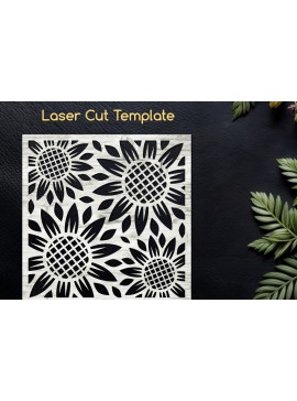 Intra απο ξύλο plywood 3mm-4mm πάχος - Διακοσμητικό πάνελ με  ηλίανθου Δίασταση 40x50 cm INTRAFABR-125242365