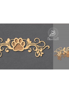 Σετ των 2 Intra απο ξύλο plywood 3mm-4mm πάχος - Διακοσμητική διακόσμηση κοπής με λέιζερ ποδιών 1 Δίασταση 20x20 cm INTRAFABR-116227873