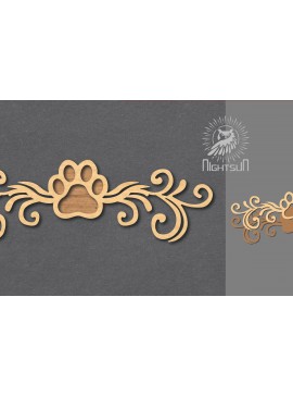 Σετ των 2 Intra απο ξύλο plywood 3mm-4mm πάχος - Διακοσμητική διακόσμηση κοπής με λέιζερ ποδιών 3 Δίασταση 20x20 cm INTRAFABR-116227982