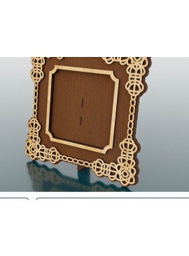 Σετ των 2 Intra απο ξύλο plywood 3mm-4mm πάχος - Διακοσμητική κορνίζα φωτογραφιών Laser Cut  Δίασταση 300x300 cm INTRAFABR-59676344