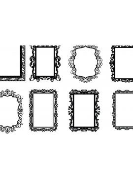 Σετ των 2 Intra απο ξύλο plywood 3mm-4mm πάχος - Διακοσμητικό Ορθογώνιο Πλαίσιο Κοπή Laser Δίασταση 20x25 cm INTRAFABR-124707260