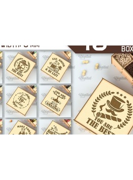 Σετ των 2 Intra απο ξύλο plywood 3mm-4mm πάχος - Διακοσμητικά κουτιά αποθήκευσης LaserCut Bundle Δίασταση 30x20 cm INTRAFABR-98047033