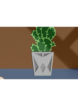 Σετ των 3 Intra απο ξύλο plywood 3mm-4mm πάχος - Διακοσμητικό πρότυπο παχύφυτου,  Δίασταση 3x5 cm INTRAFABR-100718964