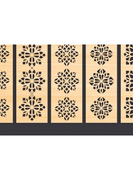 Σετ των 3 Intra απο ξύλο plywood 3mm-4mm πάχος - Διακοσμητικό  Laser Cut Panel Wall Dec Δίασταση 6x6 cm INTRAFABR-86094983