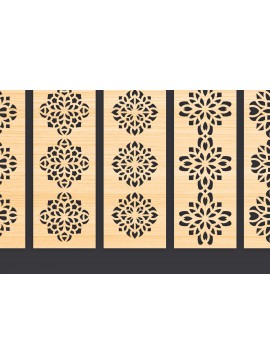 Σετ των 3 Intra απο ξύλο plywood 3mm-4mm πάχος - Διακοσμητικό  Laser Cut Panel Wall Dec Δίασταση 6x6 cm INTRAFABR-86094989