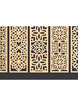 Σετ των 3 Intra απο ξύλο plywood 3mm-4mm πάχος - Διακοσμητικό  Laser Cut Panel Wall Dec Δίασταση 6x6 cm INTRAFABR-86094445
