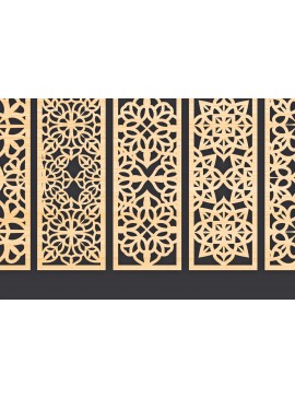 Σετ των 3 Intra απο ξύλο plywood 3mm-4mm πάχος - Διακοσμητικό  Laser Cut Panel Wall Dec Δίασταση 6x6 cm INTRAFABR-86094451