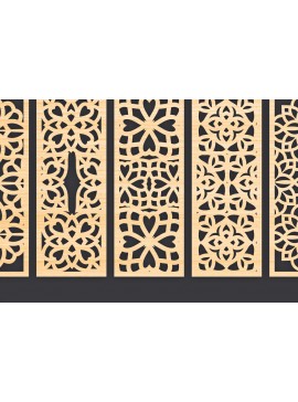 Σετ των 3 Intra απο ξύλο plywood 3mm-4mm πάχος - Διακοσμητικό  Laser Cut Panel Wall Dec Δίασταση 6x6 cm INTRAFABR-86094956