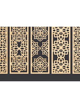 Σετ των 3 Intra απο ξύλο plywood 3mm-4mm πάχος - Διακοσμητικό  Laser Cut Panel Wall Dec Δίασταση 6x6 cm INTRAFABR-86094962