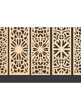 Σετ των 3 Intra απο ξύλο plywood 3mm-4mm πάχος - Διακοσμητικό  Laser Cut Panel Wall Deco Δίασταση 6x6 cm INTRAFABR-86093516
