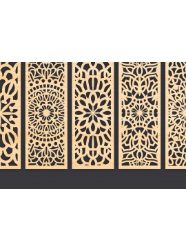 Σετ των 3 Intra απο ξύλο plywood 3mm-4mm πάχος - Διακοσμητικό  Laser Cut Panel Wall Deco Δίασταση 6x6 cm INTRAFABR-86093528