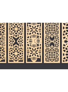 Σετ των 3 Intra απο ξύλο plywood 3mm-4mm πάχος - Διακοσμητικό  Laser Cut Panel Wall Deco Δίασταση 6x6 cm INTRAFABR-86093801