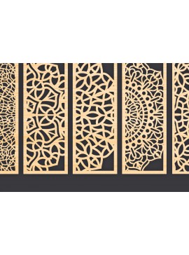 Σετ των 3 Intra απο ξύλο plywood 3mm-4mm πάχος - Διακοσμητικό  Laser Cut Panel Wall Deco Δίασταση 6x6 cm INTRAFABR-86093820