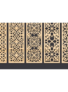 Σετ των 3 Intra απο ξύλο plywood 3mm-4mm πάχος - Διακοσμητικό  Laser Cut Panel Wall Deco Δίασταση 6x6 cm INTRAFABR-86094471