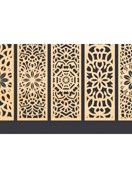 Σετ των 3 Intra απο ξύλο plywood 3mm-4mm πάχος - Διακοσμητικό  Laser Cut Panel Wall Deco Δίασταση 6x6 cm INTRAFABR-86093262