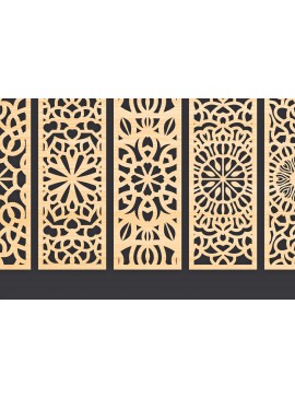 Σετ των 3 Intra απο ξύλο plywood 3mm-4mm πάχος - Διακοσμητικό  Laser Cut Panel Wall Deco Δίασταση 6x6 cm INTRAFABR-86093371
