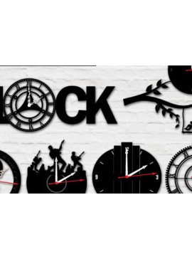 Σετ των 3 Intra απο ξύλο plywood 3mm-4mm πάχος - Διακοσμητικό Ρολόι Τοίχου Πακέτο κοπής με λέιζερ Δίασταση 20x20 cm INTRAFABR-28892274