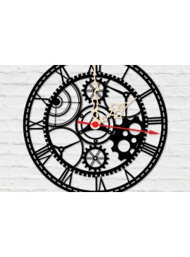 Σετ των 2 Intra απο ξύλο plywood 3mm-4mm πάχος - Διακοσμητικό ρολόι τοίχου  Δίασταση 20x20 cm INTRAFABR-28891997