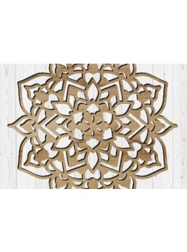 Intra απο ξύλο plywood 3mm-4mm πάχος - Διακοσμητικό τοίχου Mandala Κοπή Laser Δίασταση 30x30 cm INTRAFABR-41585564