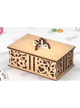 Σετ των 2 Intra απο ξύλο plywood 3mm-4mm πάχος - Διακοσμητικό Ξύλινο Κουτί Δώρου Κοπή Laser Δίασταση 15x15 cm INTRAFABR-115294641