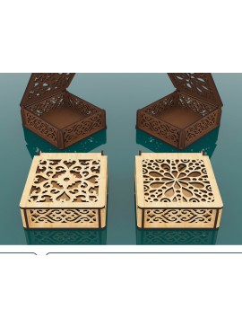 Σετ των 2 Intra απο ξύλο plywood 3mm-4mm πάχος - Διακοσμητικό Ξύλινο Κουτί Δώρου Κοπή Laser Δίασταση 100x110 cm INTRAFABR-47240986