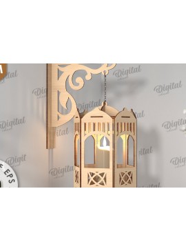 Σετ των 2 Intra απο ξύλο plywood 3mm-4mm πάχος - Διακοσμητικό Ξύλινο Επιτοίχιο Φωτιστικό Κοπής Laser Δίασταση 30x20 cm INTRAFABR-112210957