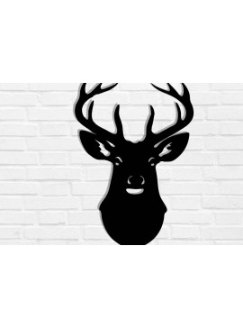 Intra απο ξύλο plywood 3mm-4mm πάχος - Deer Head Laser Cut, Deer Head  Δίασταση 40x50 cm INTRAFABR-118461270