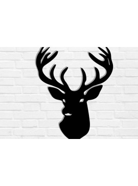 Intra απο ξύλο plywood 3mm-4mm πάχος - Deer Head Metal Wall Art Laser Cut  Δίασταση 40x50 cm INTRAFABR-118461505