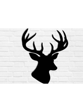 Intra απο ξύλο plywood 3mm-4mm πάχος - Deer Head Μεταλλική διακόσμηση τοίχου Δίασταση 40x50 cm INTRAFABR-118461207