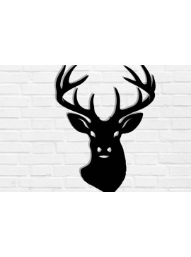 Intra απο ξύλο plywood 3mm-4mm πάχος - Deer Head Μεταλλική διακόσμηση τοίχου Δίασταση 40x50 cm INTRAFABR-118461375