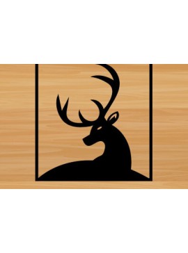 Intra απο ξύλο plywood 3mm-4mm πάχος - Τέχνη τοίχου με  κοπής με λέιζερ κυνήγι ελαφιού Δίασταση 40x50 cm INTRAFABR-67715798