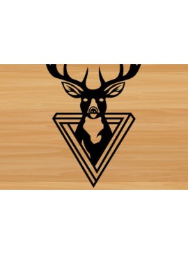 Intra απο ξύλο plywood 3mm-4mm πάχος - Deer Hunting File Cut Laser Art Wall Art  Δίασταση 40x50 cm INTRAFABR-67926138