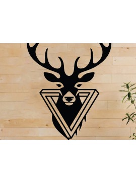 Intra απο ξύλο plywood 3mm-4mm πάχος -  κοπής λέιζερ κυνηγιού ελαφιού, τέχνη τοίχου Δίασταση 40x50 cm INTRAFABR-62968035