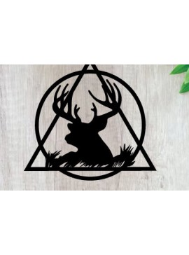 Intra απο ξύλο plywood 3mm-4mm πάχος - Κυνήγι ελαφιών Μεταλλικές επιγραφές Επιγραφές λέιζερ Δίασταση 40x50 cm INTRAFABR-91009702