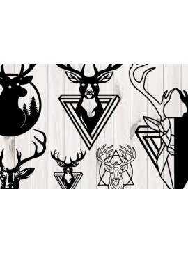 Intra απο ξύλο plywood 3mm-4mm πάχος - Κυνήγι ελαφιών Μεταλλικές επιγραφές Επιγραφές λέιζερ Δίασταση 40x50 cm INTRAFABR-97384995