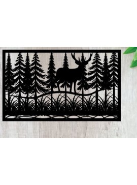 Intra απο ξύλο plywood 3mm-4mm πάχος - Κυνήγι ελαφιών Μεταλλικές επιγραφές Επιγραφές λέιζερ Δίασταση 40x50 cm INTRAFABR-91007328