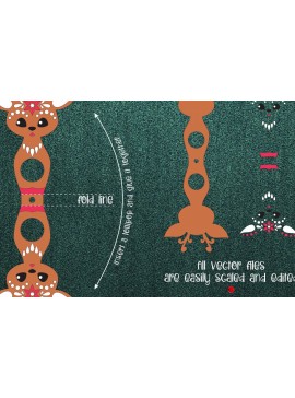 Σετ των 2 Intra απο ξύλο plywood 3mm-4mm πάχος - Πρότυπο θήκης για γλειφιτζούρι ελαφιού  Δίασταση 30x20 cm INTRAFABR-17423294