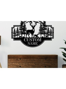 Intra απο ξύλο plywood 3mm-4mm πάχος - Ελάφια μεταλλικά σημάδια Δίασταση 3600x3600 cm INTRAFABR-111473310