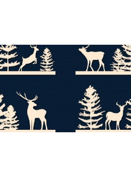 Intra απο ξύλο plywood 3mm-4mm πάχος - Πακέτο Deer Metal Wall Art Laser Cut  Δίασταση 40x50 cm INTRAFABR-69763933
