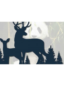 Intra απο ξύλο plywood 3mm-4mm πάχος - Deer Metal Wall Art Laser Cut  Δίασταση 40x50 cm INTRAFABR-68693461
