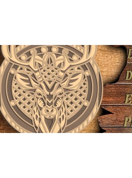 Σετ των 2 Intra απο ξύλο plywood 3mm-4mm πάχος - Ελάφια Πολυστρωματικά /Κόντρα πλακέ κομμένα ελάφια Δίασταση 30x20 cm INTRAFABR-74464195