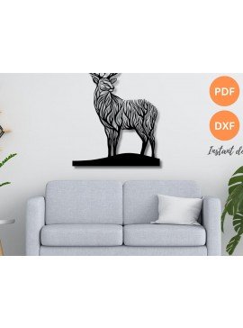 Intra απο ξύλο plywood 3mm-4mm πάχος -  κοπής με λέιζερ Deer Wall Art  DFX Δίασταση 40x50 cm INTRAFABR-109923696