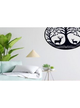 Intra απο ξύλο plywood 3mm-4mm πάχος - Τέχνη τοίχου ελαφιού Δίασταση 40x50 cm INTRAFABR-86310418