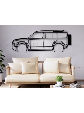 Σετ των 2 Intra απο ξύλο plywood 3mm-4mm πάχος - Defender Laser Cut Car Silhouette Dxf Δίασταση 20x20 cm INTRAFABR-111795610