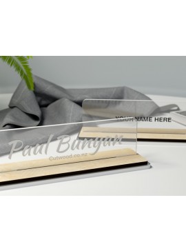 Σετ των 2 Intra απο ξύλο plywood 3mm-4mm πάχος - Πινακίδα ονόματος γραφείου Δίασταση 30x20 cm INTRAFABR-27408054