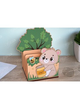 Intra απο ξύλο plywood 3mm-4mm πάχος - Οργανωτής γραφείου | Αρκούδα |  CNC Δίασταση 30x20 cm INTRAFABR-112656320