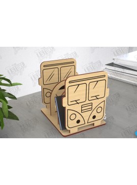 Σετ των 2 Intra απο ξύλο plywood 3mm-4mm πάχος - Οργανωτής γραφείου | Σχήμα λεωφορείου | Διοργανωτής Δίασταση 30x20 cm INTRAFABR-113932965