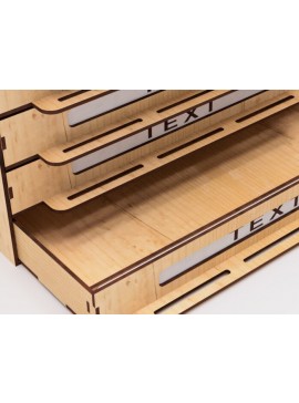 Intra απο ξύλο plywood 3mm-4mm πάχος - Desk Organizer για 8 συρτάρια Laser Cut Δίασταση 30x20 cm INTRAFABR-102780381