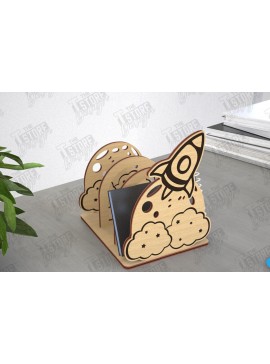 Intra απο ξύλο plywood 3mm-4mm πάχος - Οργανωτής γραφείου | Rocket Shape |Οργανωτής Δίασταση 30x20 cm INTRAFABR-113932664